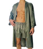 Mansilk Stripe Jacquard Robe